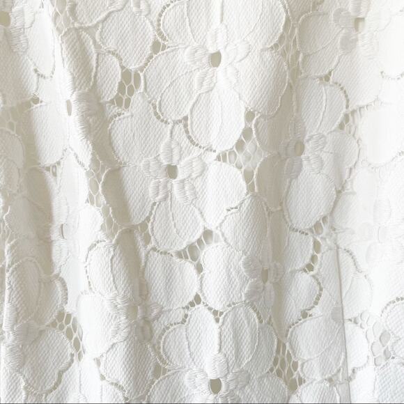 Diane Von Furstenberg Carpreena White Daisy Eyelet Mini Dress 4 - Picture 5 of 10